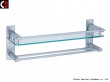 Single Glass Shelf with double bars MB27-1B