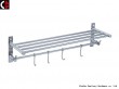 Towel racks with moveable hooks M077