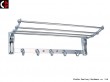 Zinc Alloy Towel Shelf with hooks M025