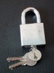 Square steel padlock