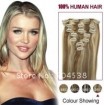 100% human hair Clip-in Extension #12/613