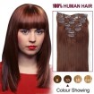 100% human hair Clip-in Extension dark auburn
