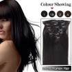 100% human hair clip in hair  #1b straight