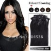 100% human hair full head clip in hair  #1