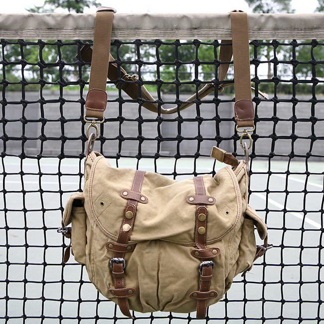 2810 khaki canvas shoulder messenger bag