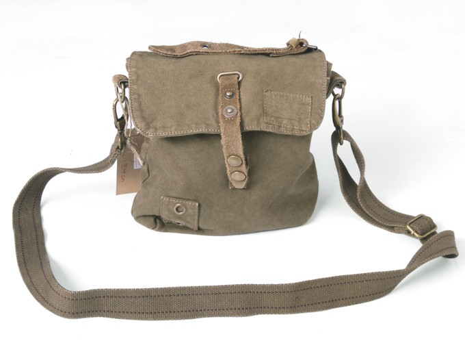 6108 khaki OEM 100% cotton washed canvas bag