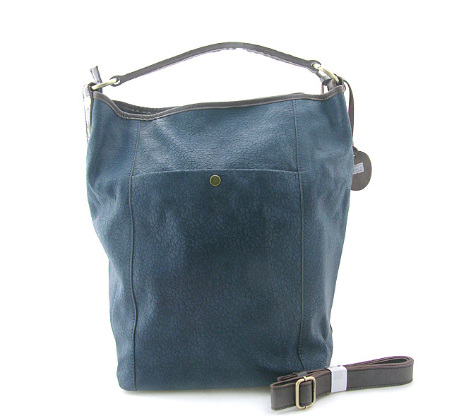 8862 blue 100% genuine leather handbag