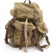 2296 khaki sport bag,thick cotton canvas backpack