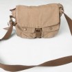 2371 khaki 100% cotton washed canvas bag