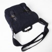 2372 black 100% cotton washed messenger bag, canva