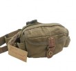 2418 green 100% cotton washed canvas waist bag