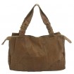 8666 brown women's genuine leather handbag