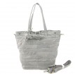 8673 grey 100% genuine leather shoulder bag