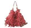 8947 red real leather women's fashion handbag