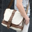 3052 linen bag with genuine leather