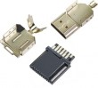 HDMI male connector three parts