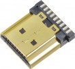 HDMI male connector with solder wire type