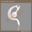 Beige color Ear hook earphone for two way radio