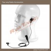 Black Ear bud earphone for two way radio