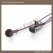 Ear bud earphone withe small PTT for Two way radio