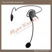 Two way radio headset with behind head boom mic