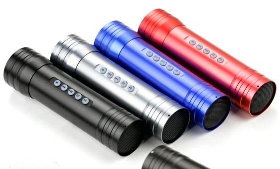 Led torch with mp3 player