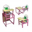2 in 1 wooden baby high chair