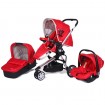 3 in 1 baby stroller with carry cot and car seat