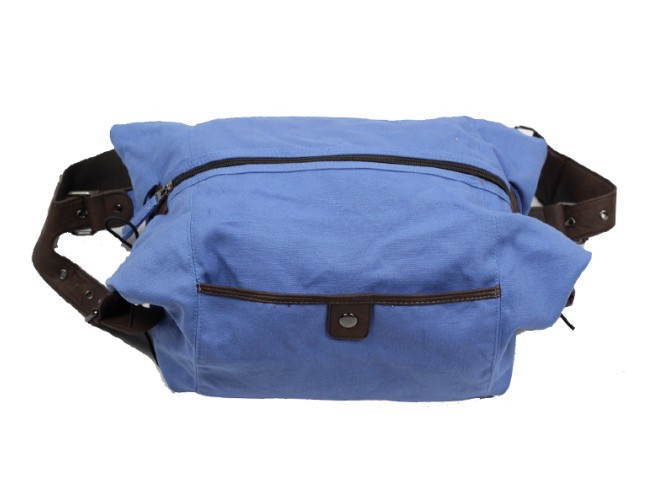 Blue Buckle Canvas Strap Satchel