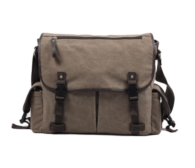 Hobo Buckle Canvas Strap Satchel