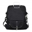 Black Buckle Canvas Strap Satchel