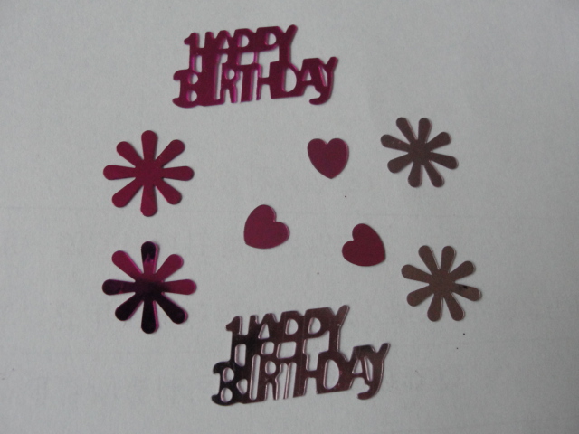 Happy Birthday word design pvc paillette