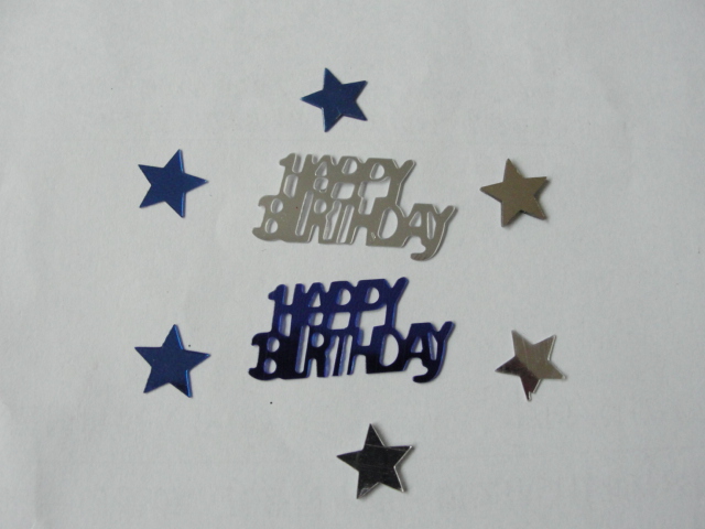 Happy Birthday word design pvc paillette
