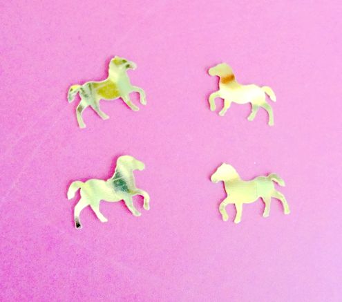 Horse design PVC confetti for clothes decoration 