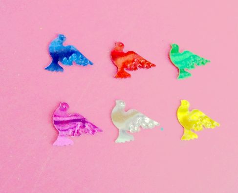 Pigeon design PET confetti for Earth Day