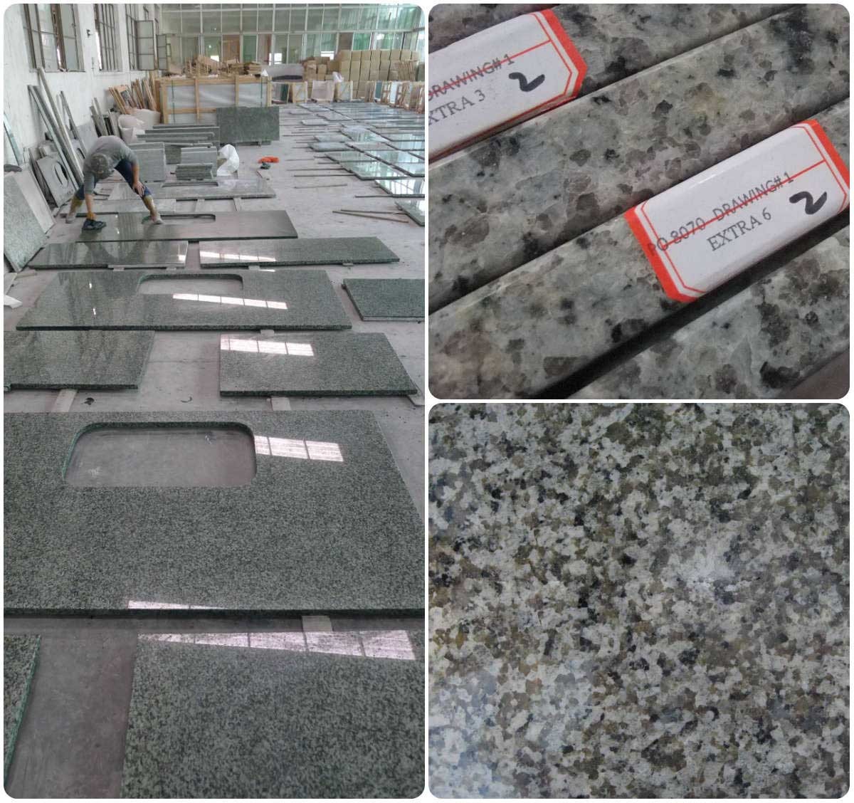China Green Jiangxi Green Granite Countertops Vani