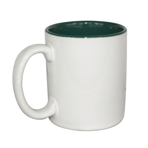 11oz Blank Coated Two-Tone Mug-Inner Green