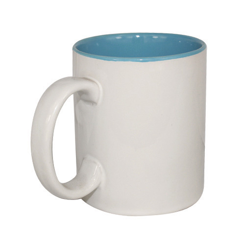 11oz Blank Coated Two-Tone Mug-Inner Light Blue