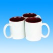 11oz Blank Coated Two-Tone Mug Inner Maroon