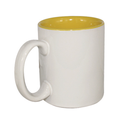 11oz Blank Coated Two-Tone Mug-Inner Yellow