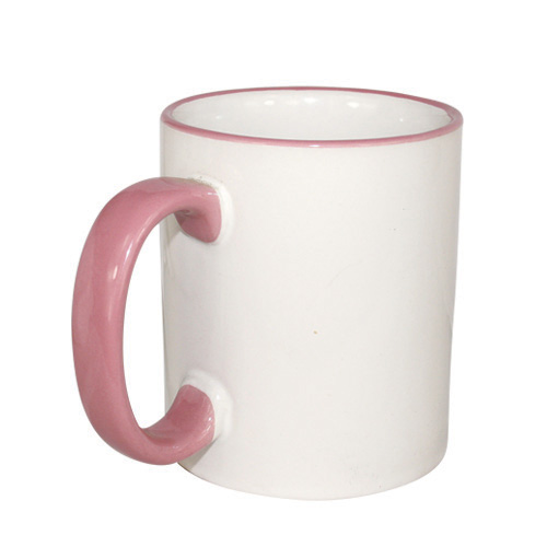 11oz Blank Coated Two-Tone Mug Pink