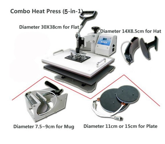 heat press machine 5 IN 1  heattransfer machines