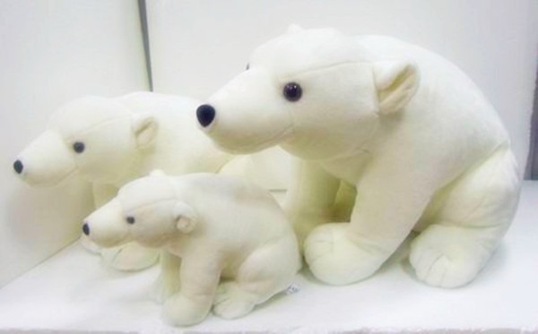 Happy Stuffed polar bear family