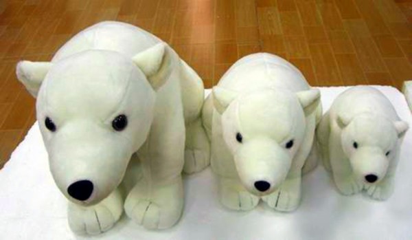 Happy Stuffed polar bear family