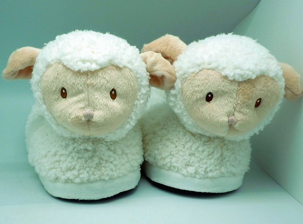 New design kids plush animal indoor slippers
