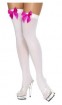 White, pinkish bowknot of nylon stockings